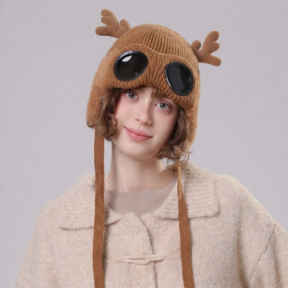 Antler Goggle Aviator Beanie - image 1