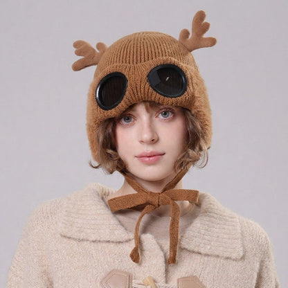 Antler Goggle Aviator Beanie - image 0