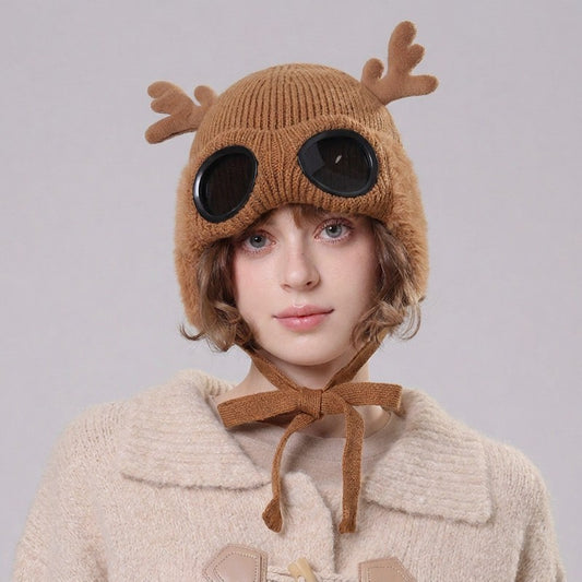 Antler Goggle Aviator Beanie - image 0