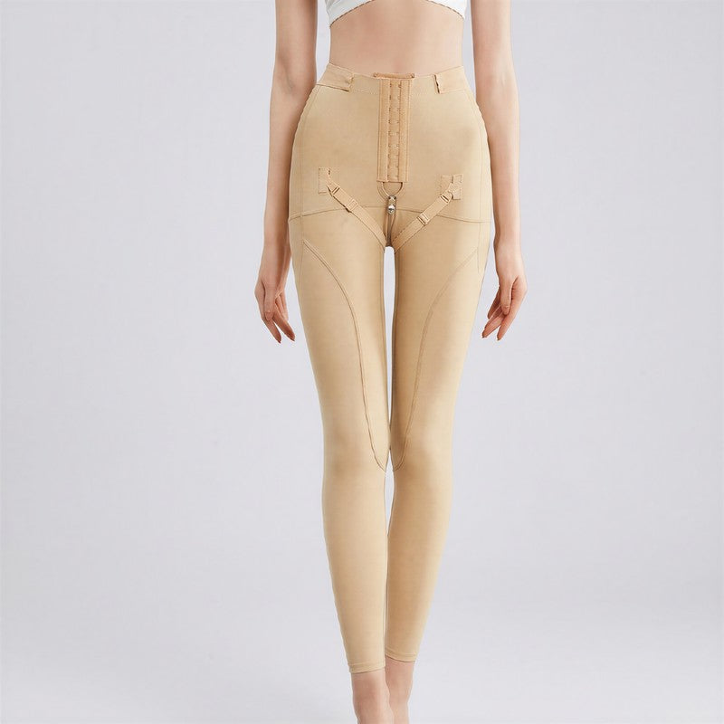 High-Waisted Adjustable Dual-Zip Shaping Pants - Nude - 3XL - image 0