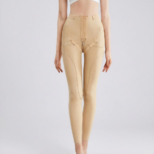 High-Waisted Adjustable Dual-Zip Shaping Pants - Nude - 3XL - image 0