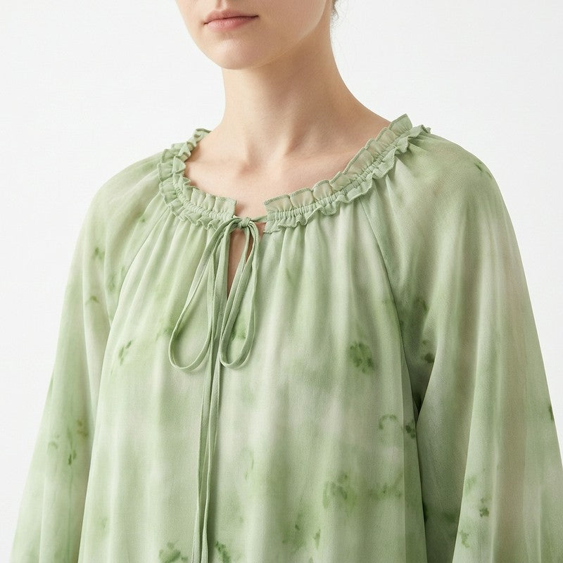 Romantic Tie Neck Ruffle Maxi Dress - image 7