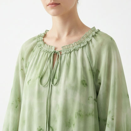 Romantic Tie Neck Ruffle Maxi Dress - image 7