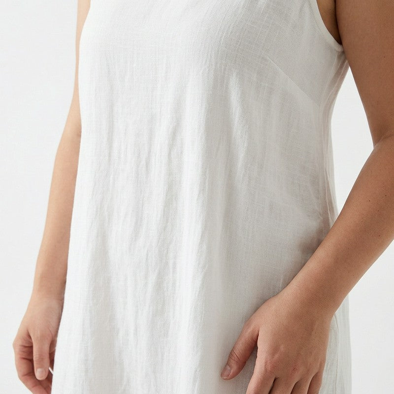 Relaxed Sleeveless Cotton Midi Dress - image 9