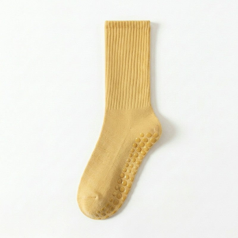 Soft Ribbed Cotton Blend Yoga Socks(4 Pairs) - Yellow - EU35-40(US2-7) - image 6