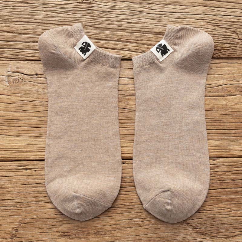 Funny Pattern Cotton Socks(3 Pairs) - 42-48 - Khaki - image 12