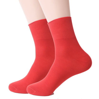 Plus Size Non Binding Quarter Socks Bundle - 45-50 - Red - 5 Pairs - image 13