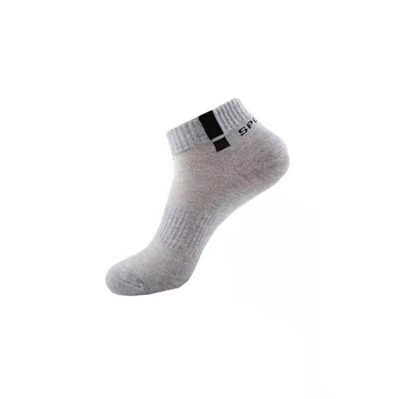 Mesh Breathable Ankle Socks(5 Pairs) - Light Gray - EU44-50(US10-15) - image 9