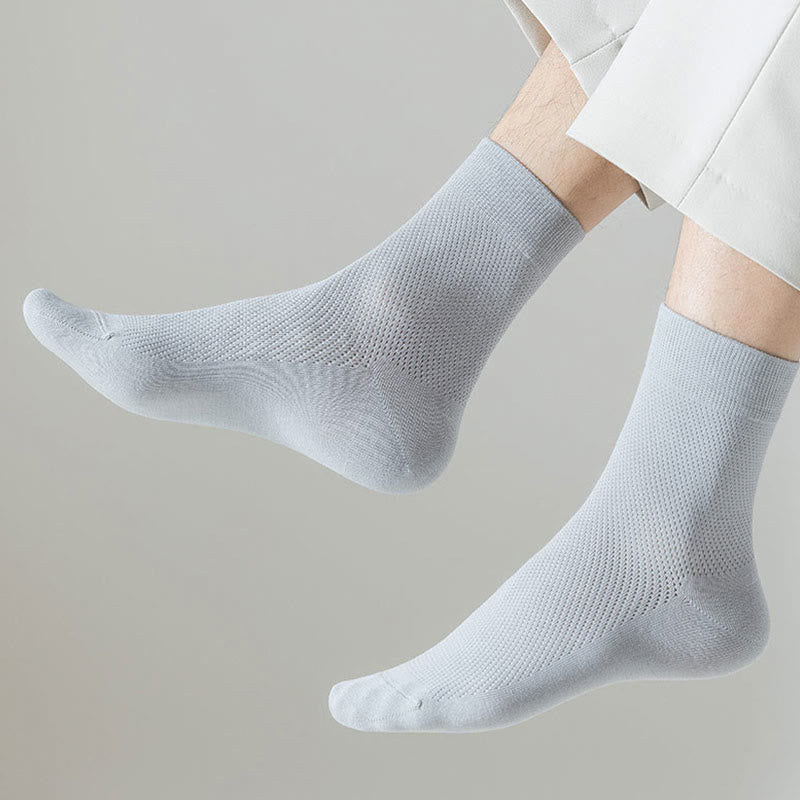 Plusock Multicolor Mesh Quarter Socks(5 Pairs) - image 8