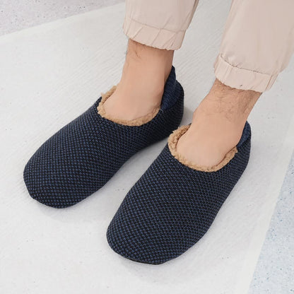 Plus Size Fuzzy Slipper Socks(2 Pairs) - Navy Blue - EU40-43(US7-9) - image 6