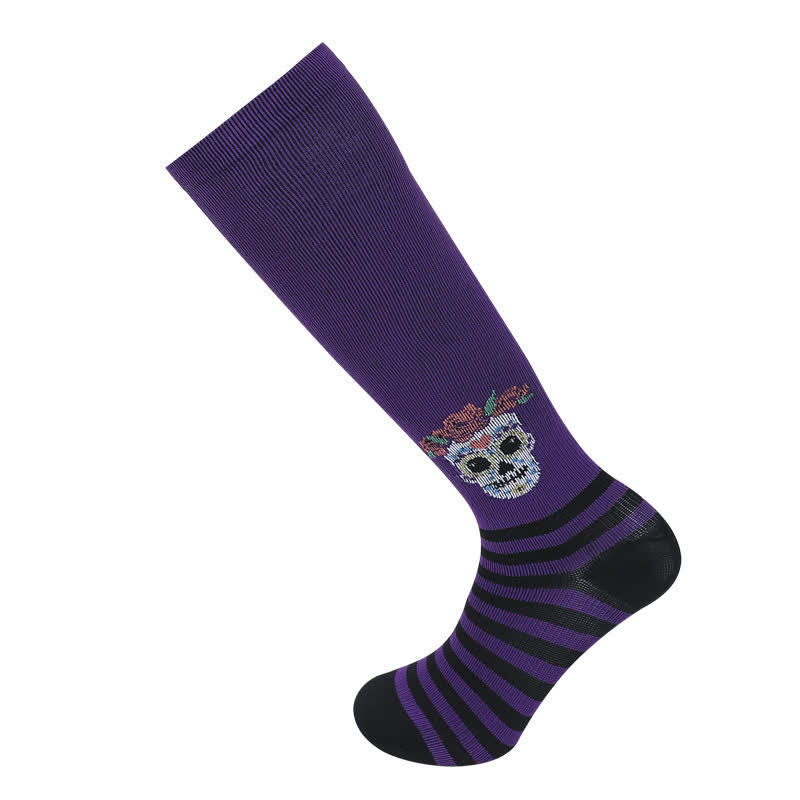  Halloween Comfy Cotton Fashion Compression Socks(3 Pairs) - image 4