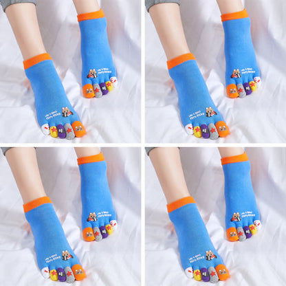 Plus Size Funny Cartoon Alignment Socks(4 Pairs)
