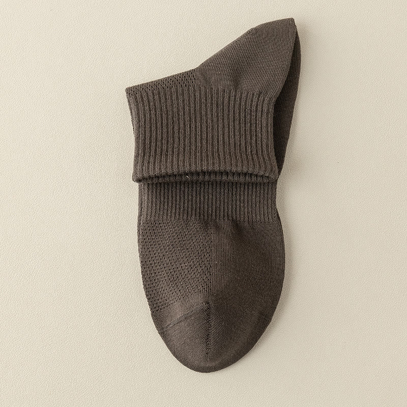 Seamless Mesh Quarter Socks(5 Pairs) - Dark Grey - EU39-46(US5-12) - image 21