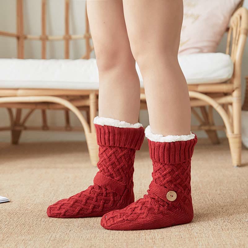 Christmas Wool Cozy Home Slipper Socks - image 1