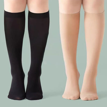 Plusock Solid Color Breathable Knee High Socks(2 Pairs) - image 0