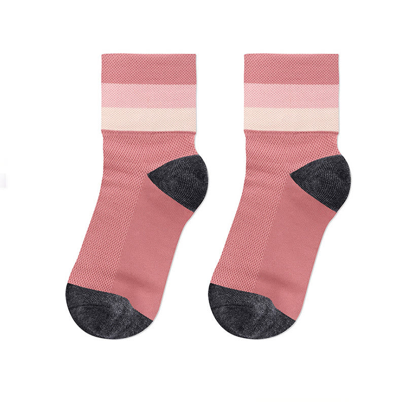 Candy Color Breathable Quarter Socks