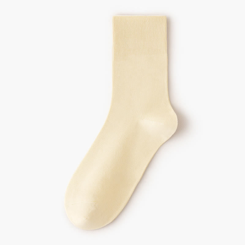 Solid Color High Elastic Quarter Socks(5 Pairs) - Yellow - EU36-40(US3-7) - image 12