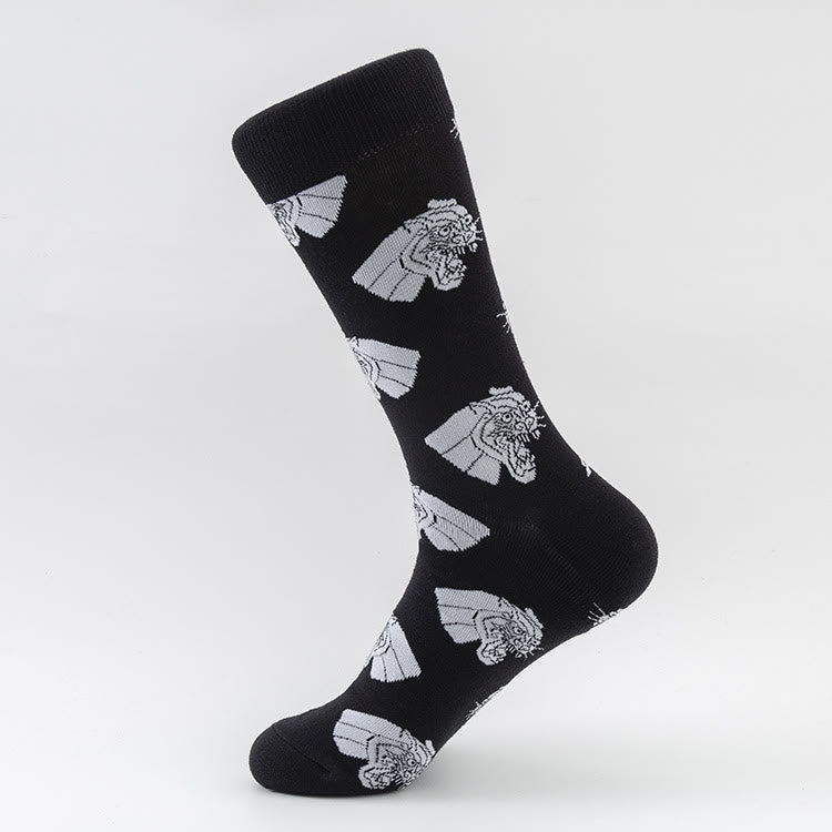 Plus Size Animal Prints Crew Socks(5 Pairs) - image 2