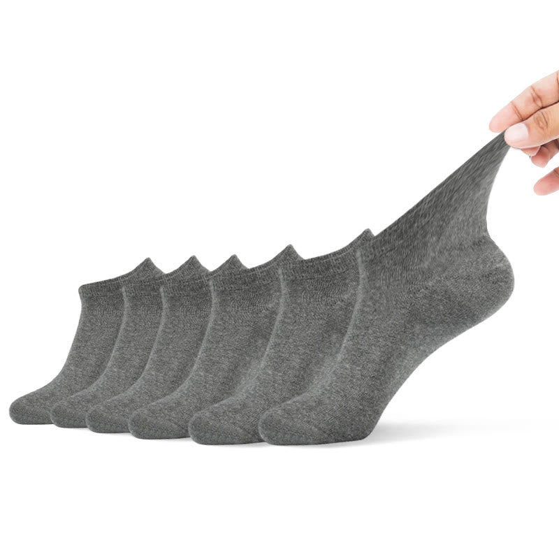 100% Cotton Ankle Socks(6 Pairs) - 45-50 - Light Gray - image 0