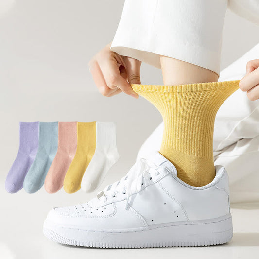 Plus Size Comfy Cotton Quarter Socks(6 Pairs) - image 0