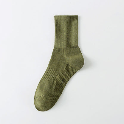 Solid Color Thickened Quarter Socks(5 Pairs) - Army Green - EU40-48(US7-13) - image 9