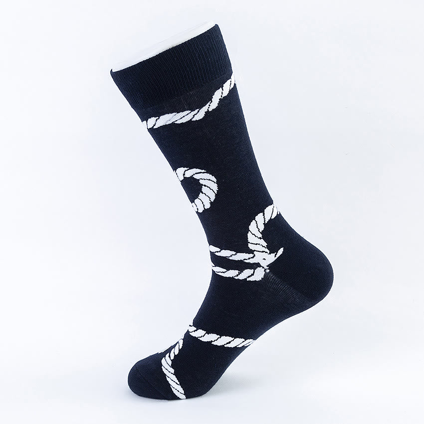 Plus Size Abstract Pattern Crew Socks(5 Pairs) - image 5