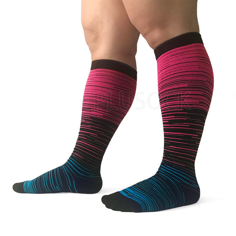 Plusock Rose Red Filaments Plus Size Compression Socks 2XL-7XL(3 Pairs) - image 6