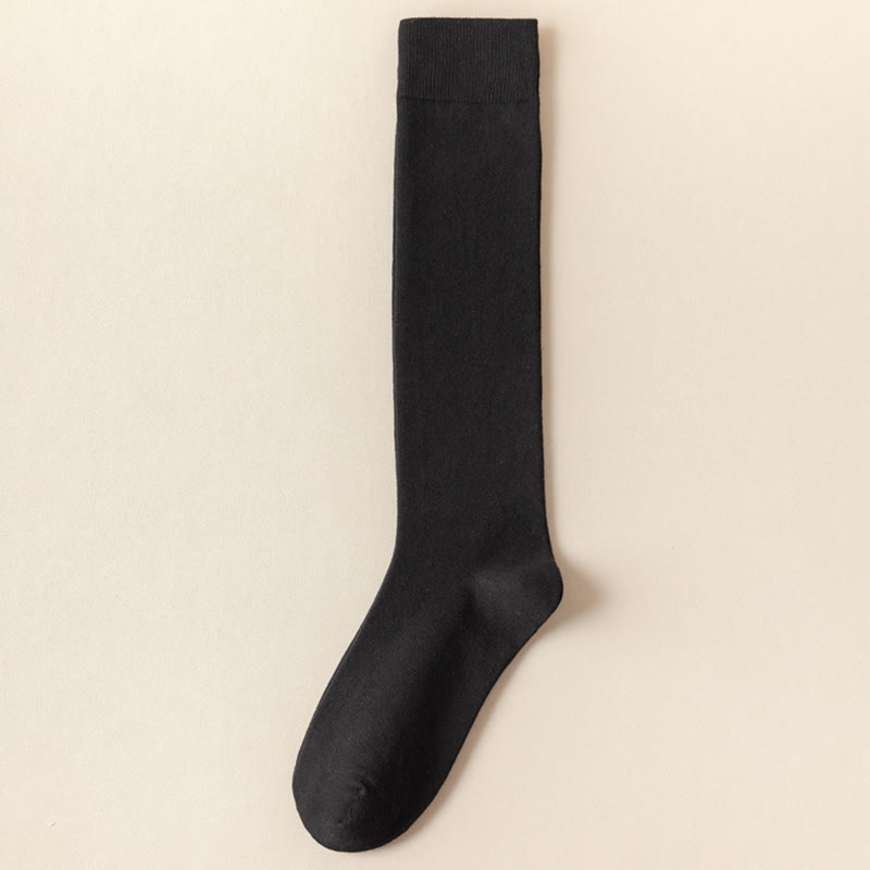 Sweat-absorbing Knee High Socks(3 Pairs) - Black - Fits 220lbs - image 9