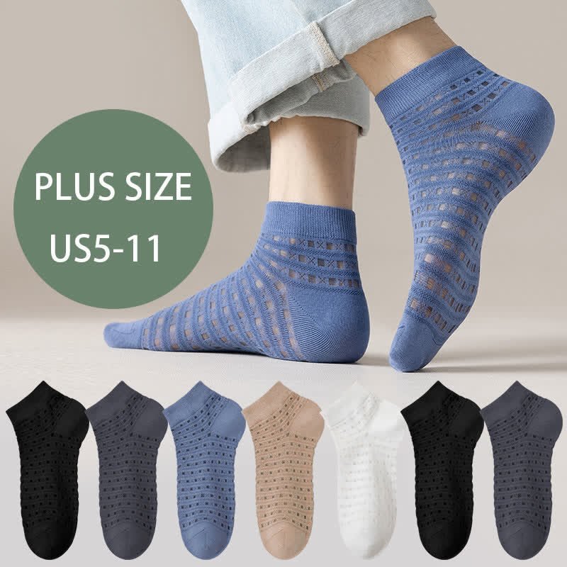 Hollow Mesh Ankle Socks(7 Pairs) - image 0