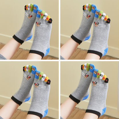 Plus Size Funny Cartoon Alignment Socks(4 Pairs)