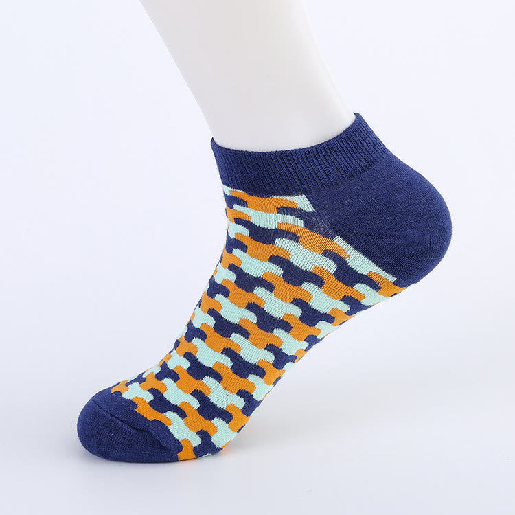 Irregular Patterns Ankle Socks(5 Pairs) - image 1