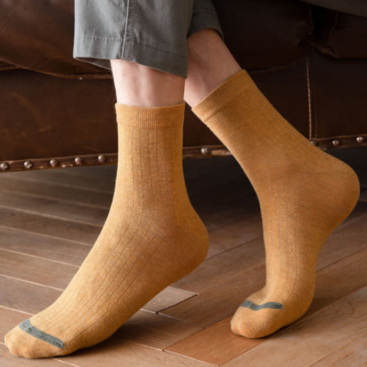 Pure Color Liner Cotton Socks(6 Pairs) - image 1