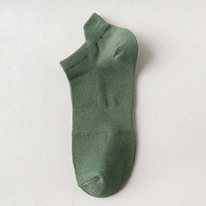 Lift Ear Breathable Ankle Socks(5 Pairs) - Green - EU44-50(US10-15) - image 14