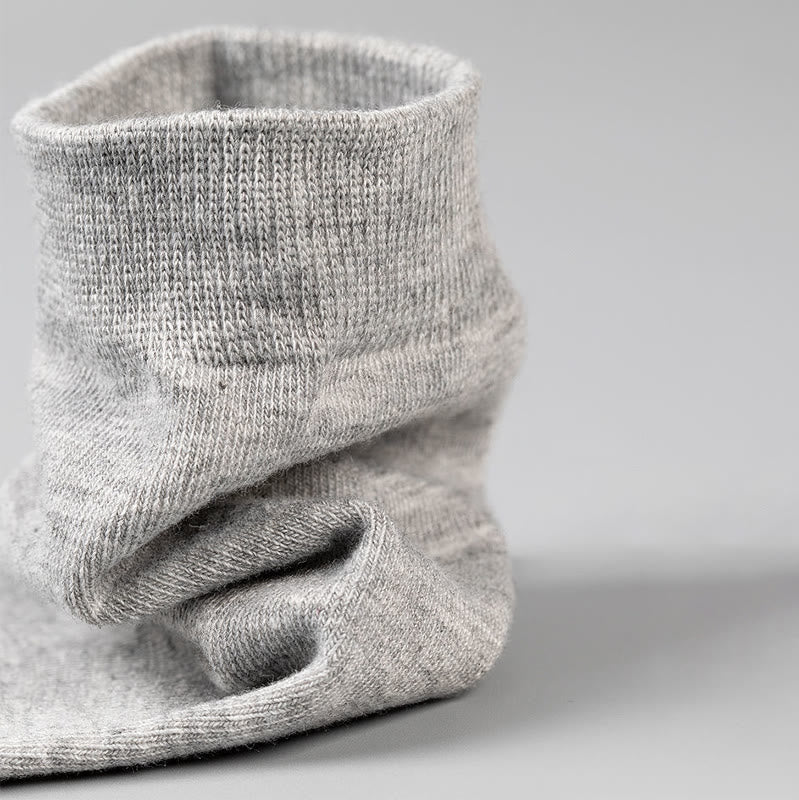 Plus Size Solid Soft Quarter Socks(5 Pairs)