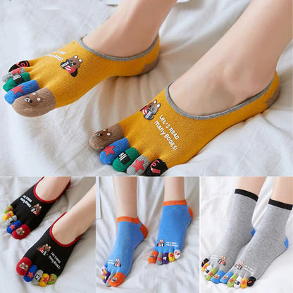 Plus Size Funny Cartoon Alignment Socks(4 Pairs)