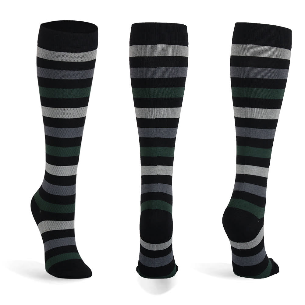Striped Series Casual Compression Socks(6 Pairs) - image 3