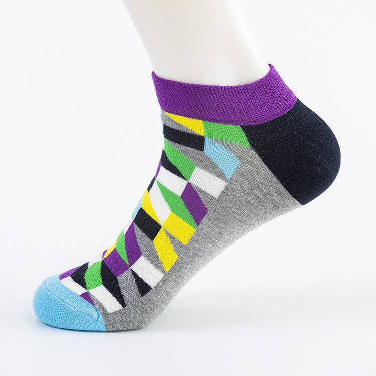 Diamond Patterns Ankle Socks(5 Pairs) - image 5