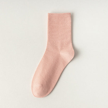 Comfy Cotton Quarter Socks(6 Pairs) - Pink - EU39-43(US5-9) - image 6