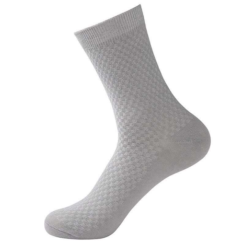 Bamboo Fiber Quarter Socks(5 Pairs) - Silver Gray - EU41-48(US7.5-13) - image 6