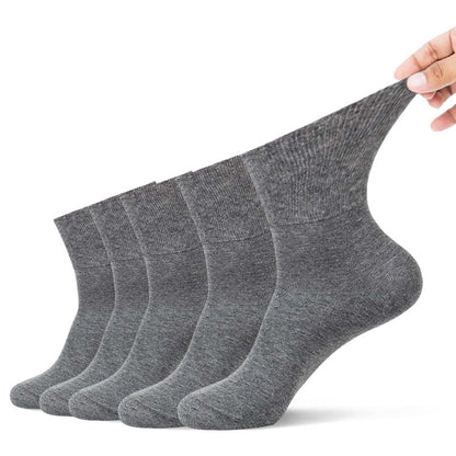 Non Binding Quarter Socks(5 Pairs) - 44-48 - Deep Gray - image 6
