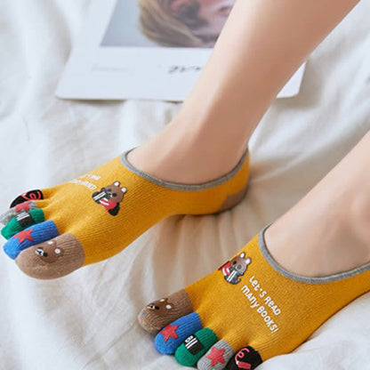 Plus Size Funny Cartoon Alignment Socks(4 Pairs)