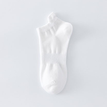 Breathable Solid Color Ankle Socks(8 Pairs) - White - EU43-48(US9-13) - image 6