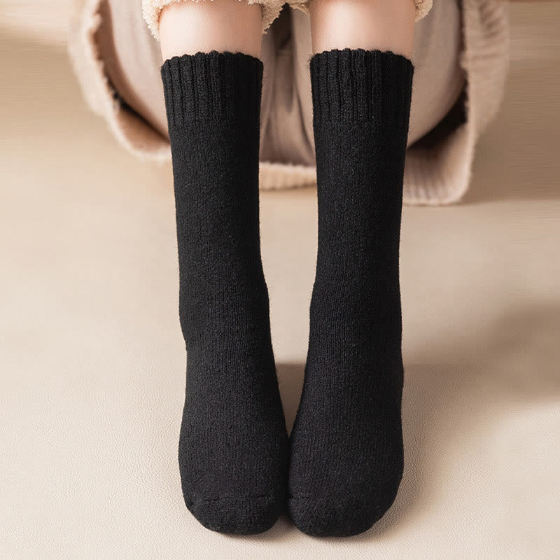 Plus Size Thickened Quarter Socks(5 Pairs) - image 0