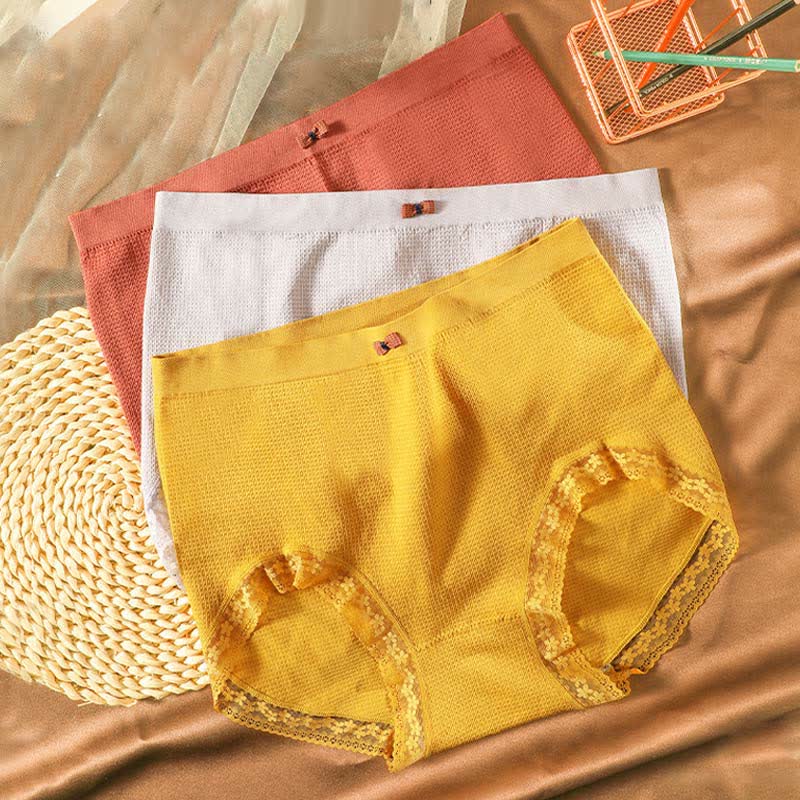 High-Waisted Breathable Lace Panty(5 Pairs) - image 2