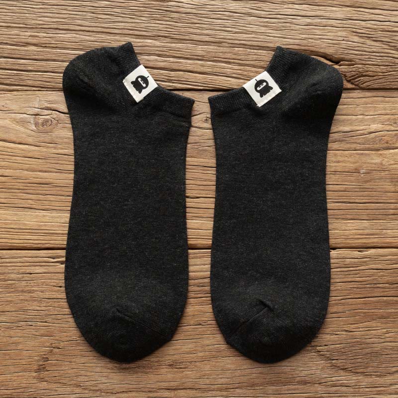 Funny Pattern Cotton Socks(3 Pairs) - 42-48 - Black - image 15