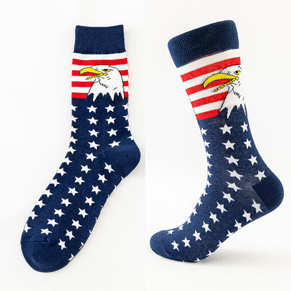 Plus Size USA Stars Stripes Crew Socks(6 Pairs) - image 3