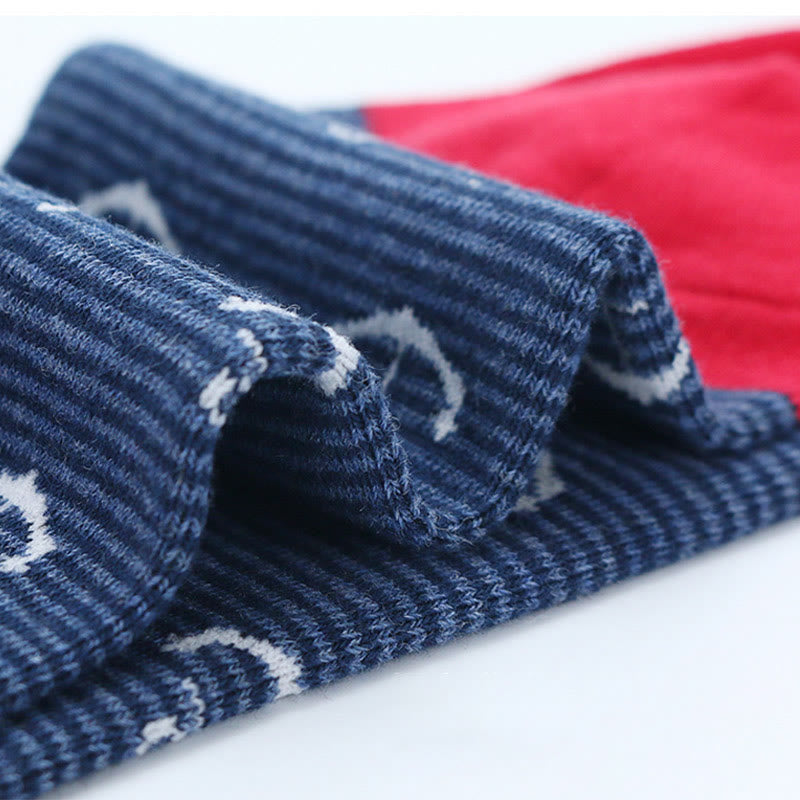 Rudder Pattern Funny Crew Socks(5 Pairs) - image 5