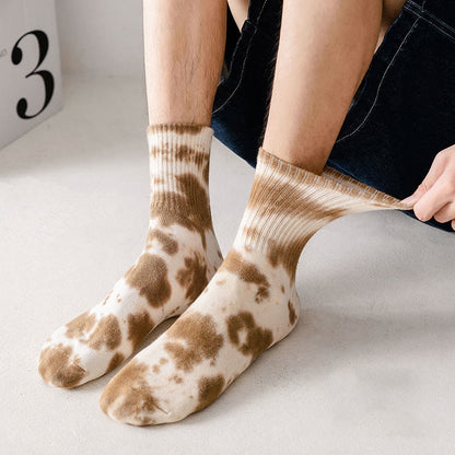 Plus Size Tie-dye Quarter Socks(5 Pairs)