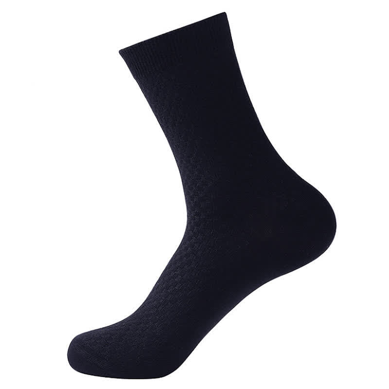 Bamboo Fiber Quarter Socks(5 Pairs) - Navy Blue - EU41-48(US7.5-13) - image 6