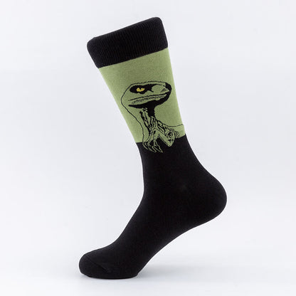 Plus Size Dinosaur Crew Socks(5 Pairs)